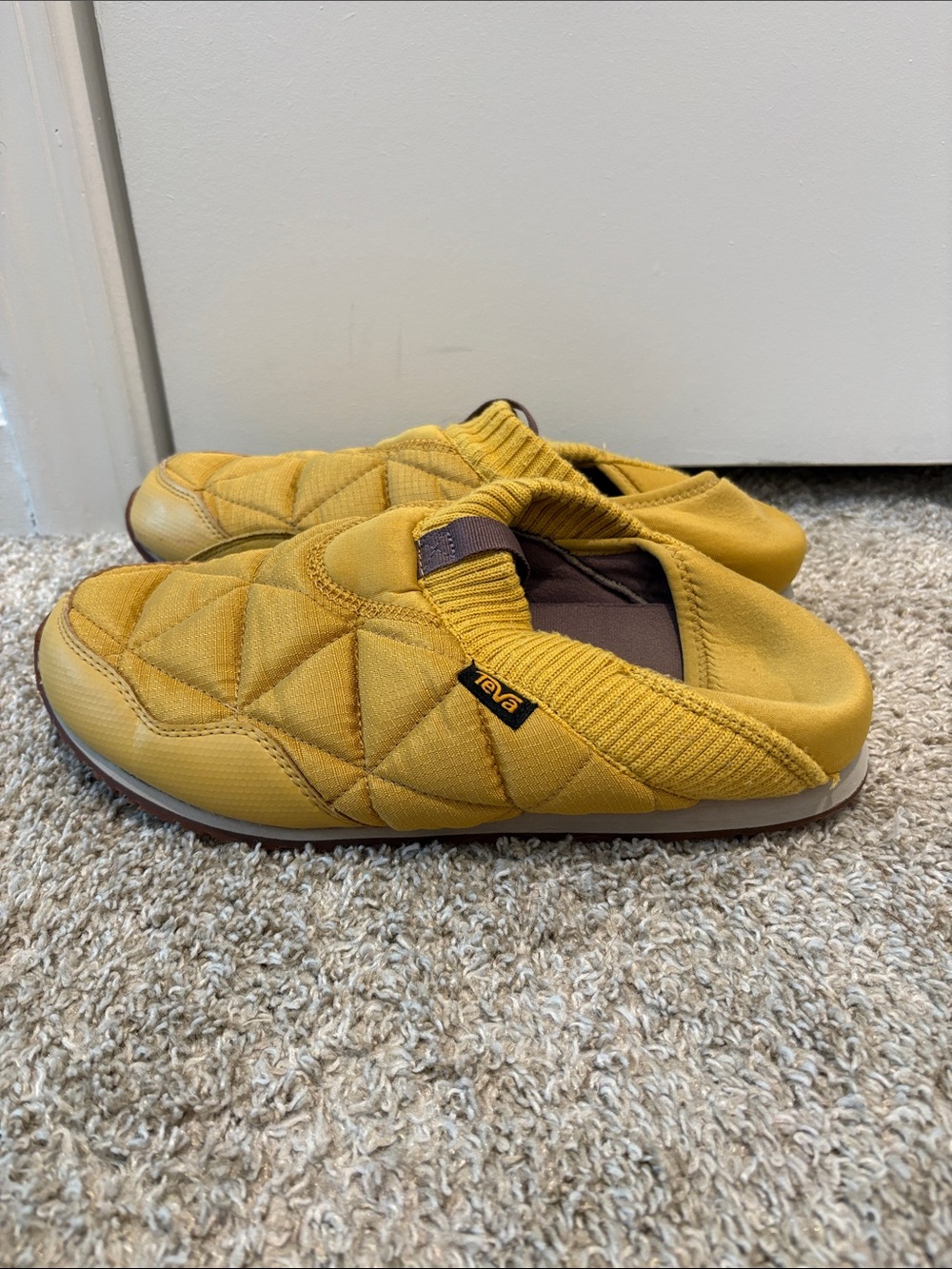 Teva Quilted Slip-On Mule in Mustard